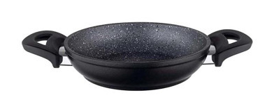 Aryıldız T/T Solido Premium Plastik Saplı Granit 18 cm Sahan Tava Siyah