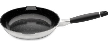 Berghoff Virgo Plastik Saplı Demir Döküm 26 cm Düz Tava Beyaz