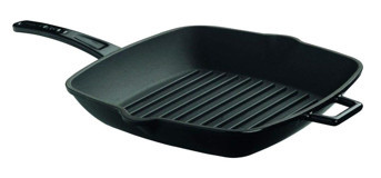 Lava Metal Saplı Döküm 26x26 cm Grill Tava Siyah
