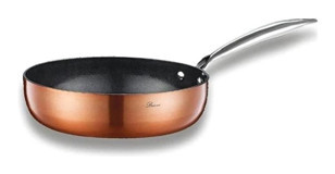 Brioni Copperfield CPF103 Çelik Saplı Seramik 22 cm Düz Tava Bronz