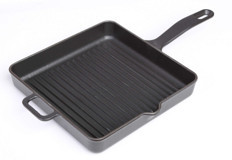Sürel Kare Döküm Saplı Demir Döküm 25x25 cm Grill Tava Siyah