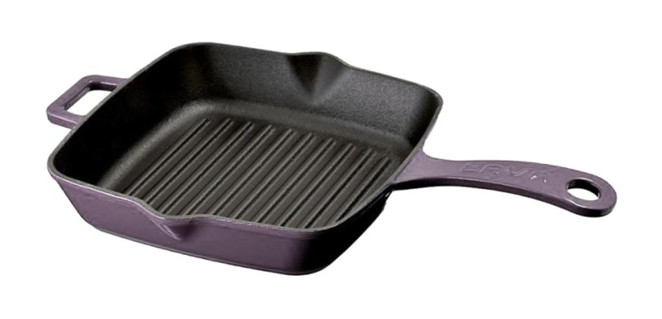 Lava Metal Saplı Döküm 20x20 cm Grill Tava Mor