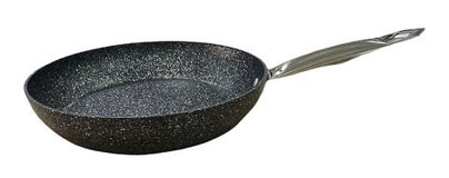 O.M.S 3207 Metal Saplı Alüminyum 20 cm Düz Tava Siyah