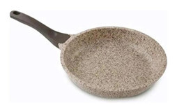 Falez No:24 Plastik Saplı Döküm 24 cm Düz Tava Kahverengi