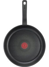Tefal 3X Ultimate G26805 Plastik Saplı Titanyum 26 cm Düz Tava Siyah
