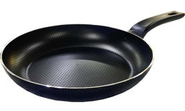 Mehtap Petek Desenli döküm Saplı Teflon 32 cm Düz Tava Siyah