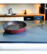 Evita Life Evita Metal Saplı Granit 22 cm Düz Tava Bordo