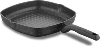 Korkmaz Ornella A1120 Plastik Saplı 28x28 cm Grill Tava Siyah