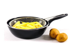 Ebruliemaye Plastik Saplı Emaye 26 cm Wok Tava Siyah
