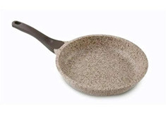 Falez No:24 Plastik Saplı Döküm 24 cm Düz Tava Krem