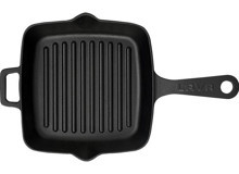 Lava Döküm Saplı Demir Döküm 20 cm Grill Tava Siyah