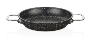 Falez Black Line BLN3012 Çelik Saplı Granit 22 cm Sahan Tava Siyah