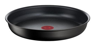Tefal 6X Titanyum 24 cm Düz Tava Siyah