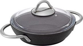 Bonera Pro Plus 1081 Çelik Saplı Alüminyum 18 cm Düz Tava Siyah