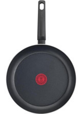 Tefal 1X Simplecook Plastik Saplı Alüminyum 20 cm Düz Tava Siyah