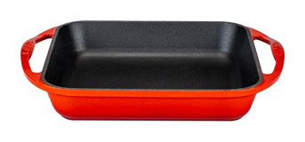 Lava Kare Döküm 26x26 cm Kızartma Tava Kırmızı