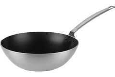 Öztiryakiler Metal Saplı Alüminyum 24 cm Wok Tava Gri