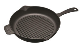 Lava Döküm Saplı Döküm 28 cm Grill Tava Siyah