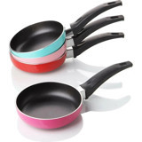 Doremcy Mini Plastik Saplı Teflon 12 cm Sos Tava Kırmızı