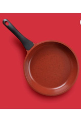Thermoad Red Diamond Plastik Saplı Alüminyum 26 cm Düz Tava Kırmızı