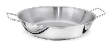 Kapp Çift Kulplu Çelik 20 cm Düz Tava Gri