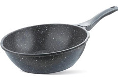 ThermoAd Plastik Saplı Alüminyum 28 cm Wok Tava Siyah