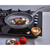 Polo Chef Fiesta Plastik Saplı Alüminyum 32 cm Düz Tava Gri