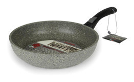 Flonal Cookware Monolite Magma-Tech Plus Plastik Saplı Alüminyum 28 cm Düz Tava Gri