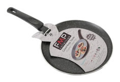 Fmp Plastik Saplı Granit 26 cm Krep Tava Siyah