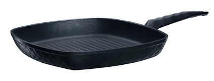 Karaca Biodiamond Plastik Saplı Diamond 28 cm Grill Tava Siyah