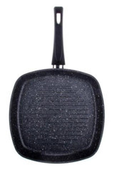 Aryıldız T/T Solido Kare Plastik Saplı Alüminyum 28 cm Grill Tava Siyah