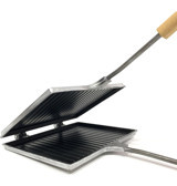 Russet Taşhan Ahşap Saplı Alüminyum 23x17 cm Tost Tava Gri