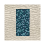 Marte Home Green Doodle Plaj Havlusu Lacivert Yeşil