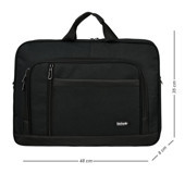 Barberri 17 inç Kumaş Su Geçirmez El-Omuz Laptop Çantası Siyah