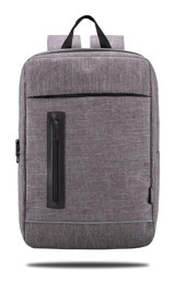 Classone Triesta RC58-154 15.6 inç Kumaş Su Geçirmez Sırt Laptop Çantası Gri