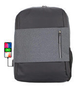 Case Club Usb Aparatlı 15.6 inç Kumaş Su Geçirmez Sırt Laptop Çantası Antrasit