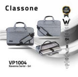 Classone Ravenna 14 inç Kumaş Su Geçirmez El-Omuz Laptop Çantası Gri