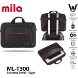 Classone Mila ML-T300 15.6 inç Kumaş Su Geçirmez El-Omuz Laptop Çantası Siyah