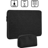 The Moda West 16.9 inç Keten Kumaş Kılıf Laptop Çantası Füme
