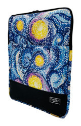 Differ Studio Van Gogh Desenli 15.6 inç Kumaş Su Geçirmez Kılıf Laptop Çantası Mavi