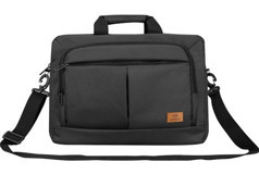 Addison 300683 15.6 inç Deri El-Omuz Laptop Çantası Füme