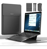 Teknet Store A2992 13-14.9 inç Deri Su Geçirmez Kılıf Laptop Çantası Gri