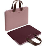 Tomtoc Light A21D3P1 13.5-14 inç Kumaş Su Geçirmez El-Omuz Laptop Çantası Bordo-Pembe