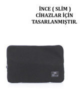 Case Club 13 inç Kumaş Su Geçirmez Kılıf Laptop Çantası Siyah