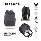 Classone Combo 15.6 inç Kumaş Su Geçirmez Sırt Laptop Çantası Antrasit