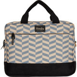 BloominBag Smokey Chevron 15.6 inç Kumaş El-Omuz Laptop Çantası Açık Gri