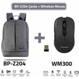 Classone BP-Z204 15.6 inç Kumaş Su Geçirmez Sırt Laptop Çantası Gri