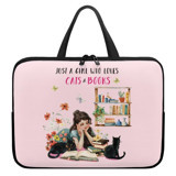 Poceacles 17 inç Kumaş Su Geçirmez Kılıf Laptop Çantası Pembe