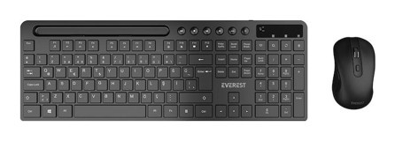 Everest Km-730 Sessiz Siyah Kablosuz Klavye Mouse Seti