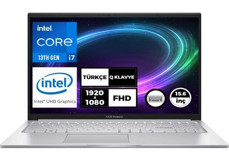 Asus Vivobook 15 X1504VA-NJ412017 Dahili Iris Xe Graphics Eligible Intel Core i7 1355U 8 GB Ram 1 TB SSD 15.6 inç Full HD Windows 11 Pro Laptop